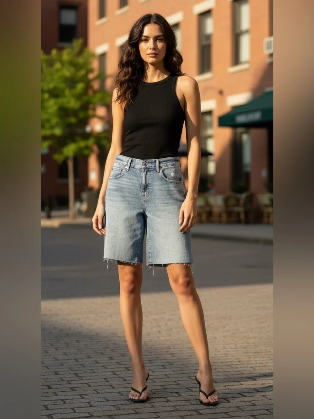 Aeropostale Denim baggy Jort Shorts - size 4 NWT
